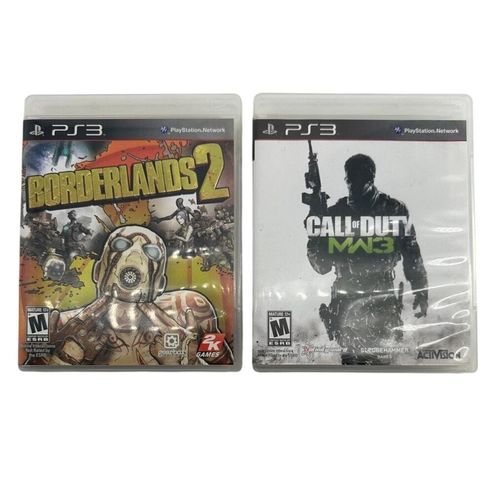 PS3 Game Lot Borderlands 2 Call of Duty Modern Warfare 3 MW3 Complete w Manuals